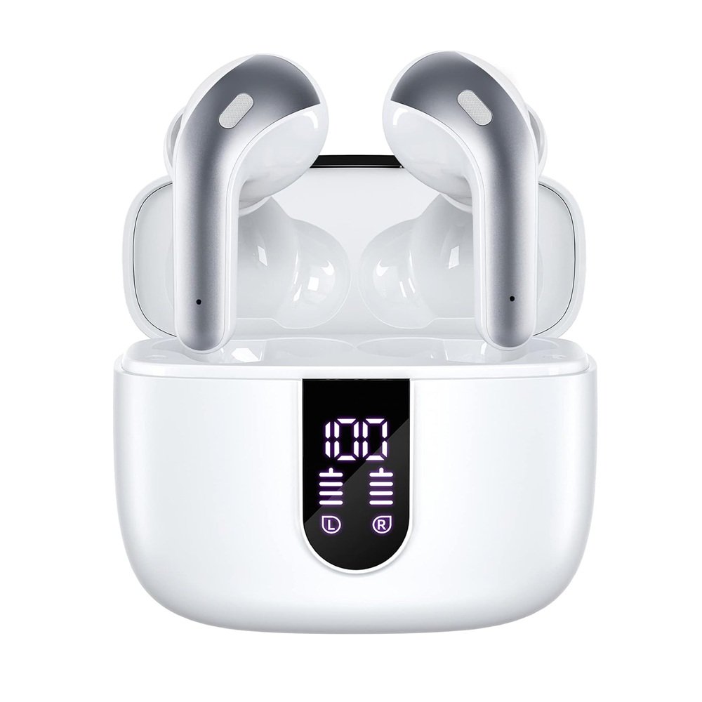 Auriculares TAGRY inalámbricos de reproducción de 60 horas Blanco