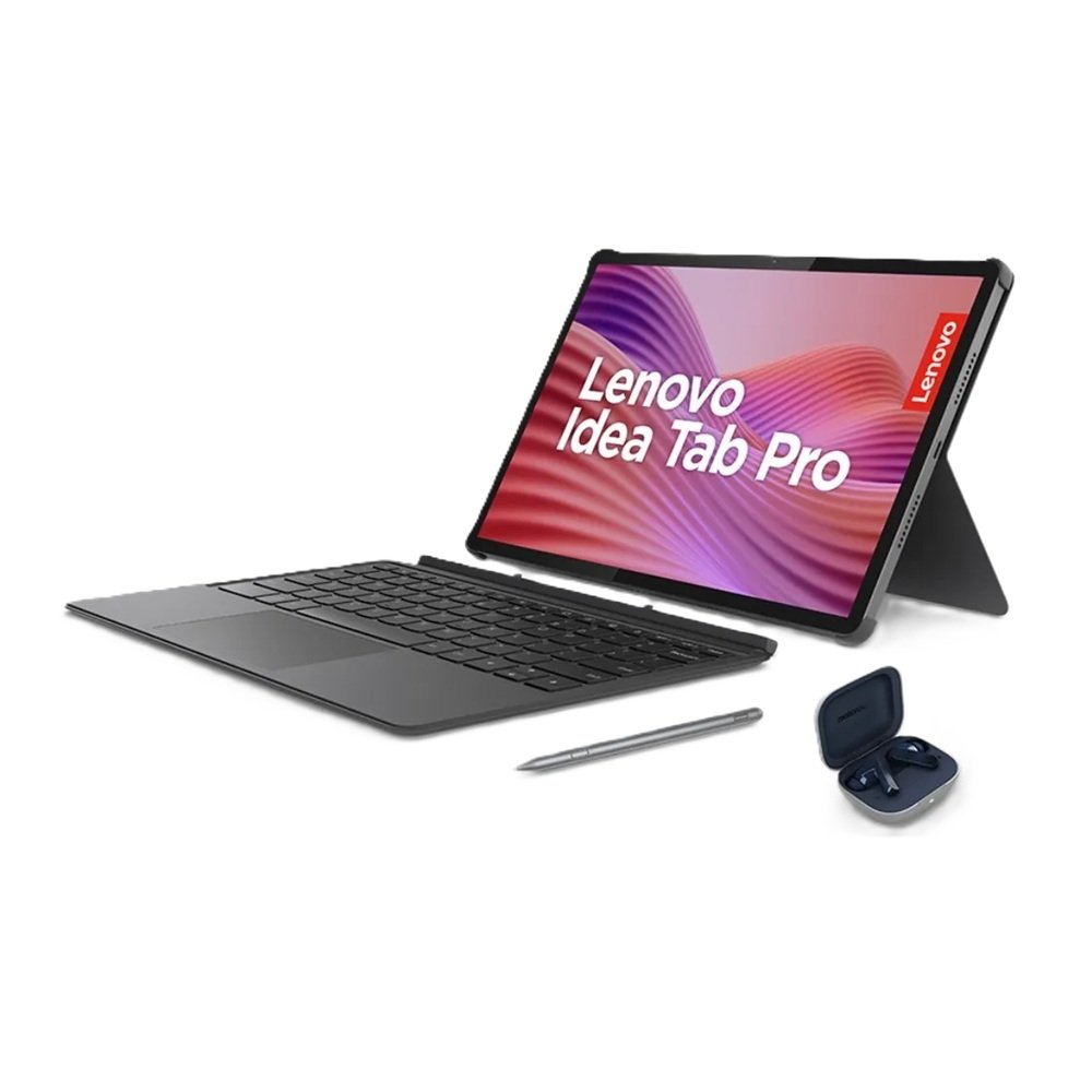 Tablet Lenovo Idea Tab Pro + Teclado + Lapiz + Audífonos 12.4" 256GB 8GB Gris