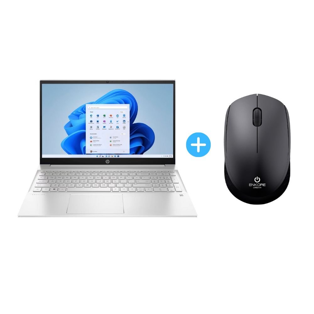 Combo Laptop HP 15-FD0173WM Core i7 512GB 8GB + Mouse Enkore URBAN 2.4GHz EKM 203K
