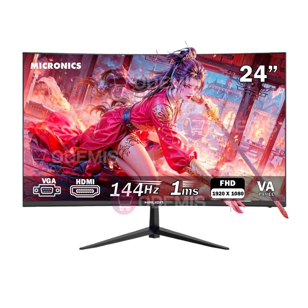 MONITOR GAMER HALION HS2405FC CURVO 24" FHD 144HZ - Image 2