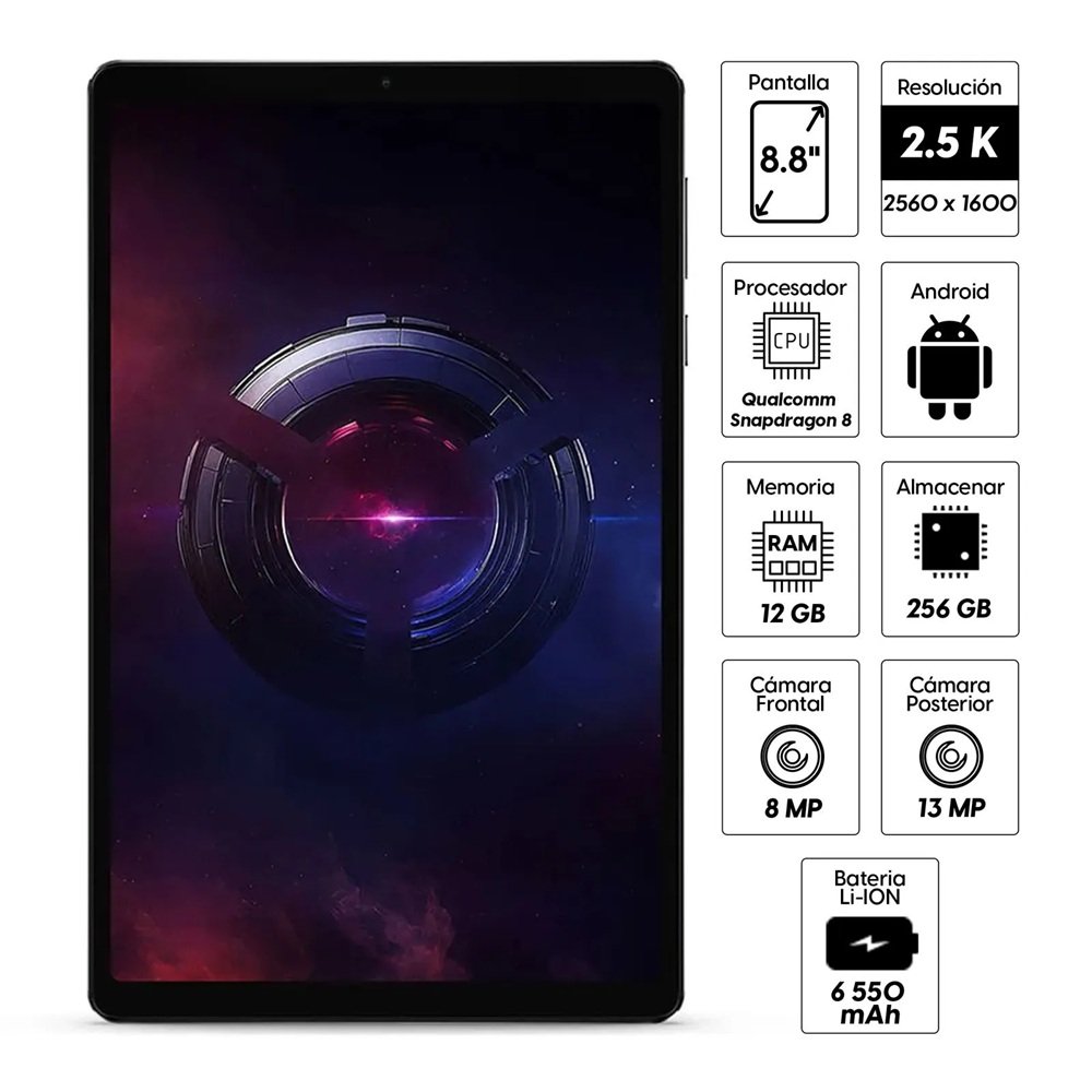 Tablet Lenovo Legion Tab Qualcomm Snapdragon 8 8.8" 256GB 12GB Negro - Image 2