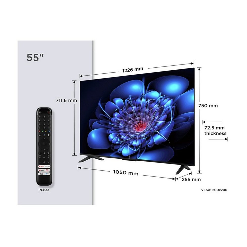Televisor TCL 55" 55p6k 4K UHD Google TV 2025 LED 3840 × 2160 Google TV - Image 2