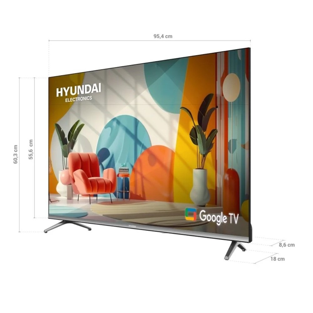Televisor Hyundai 43" HYLED4326QG 2025 FHD 1920x1080 Google TV - Image 3