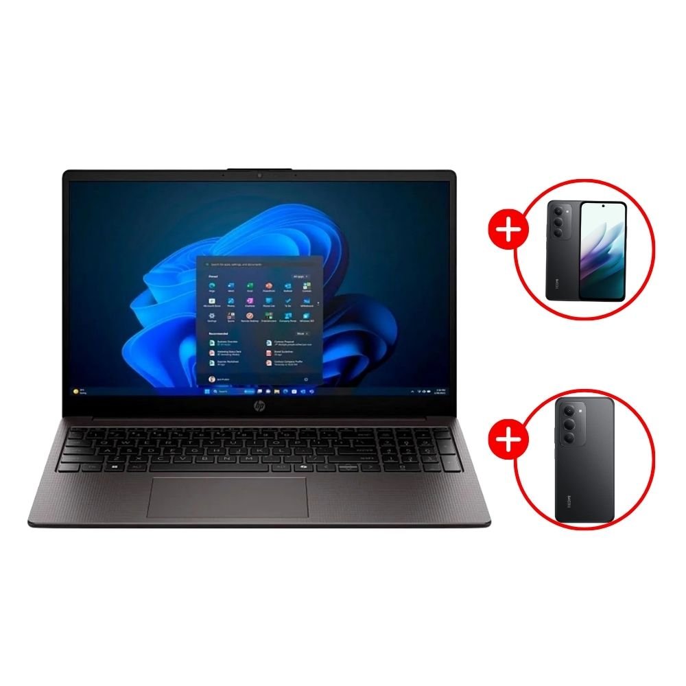 Combo Laptop HP 250R G10 15.6" Intel Core i5 512GB SSD 16 + Celular Xiaomi REDMI 15
